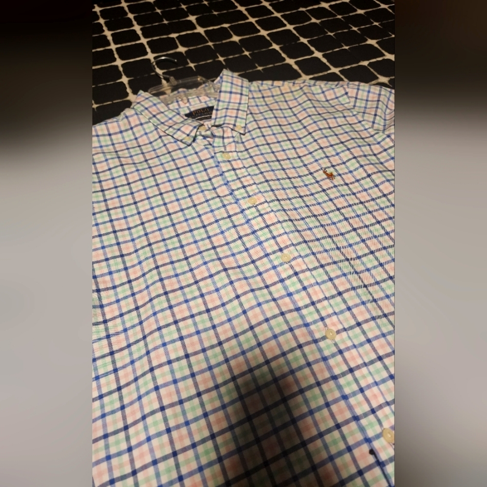 Men's Polo color PLAID shirt